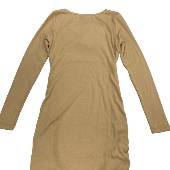 NWT HEARTLOOM Veronica Halter Cut Out Mini Dress Sz XS Camel - Picture 5 of 5